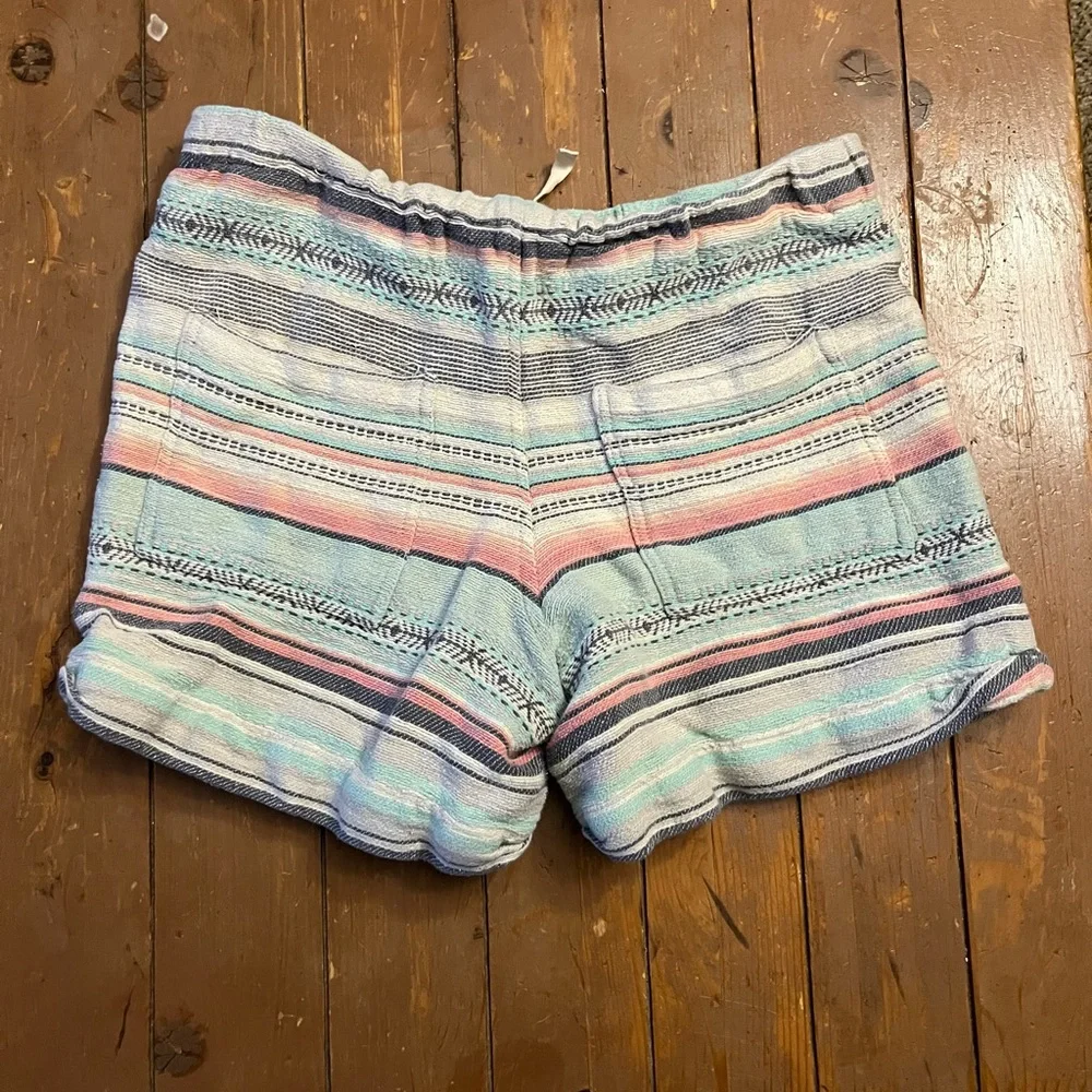 Sundance Woven Striped Cotton Drawstring Shorts